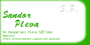 sandor pleva business card